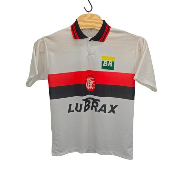 Vtg Mascote Flamengo Lubrax Football Brazil Soccer 90s White Jersey Petrobras 11 - Picture 4 of 10